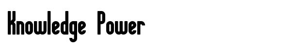 Knowledge Power font preview